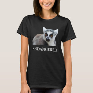 T-shirt Espèce Animale Menacée Lémurien à Queue Annelée En