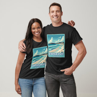 T-shirt Esperance en Australie Occidentale Skyline Rétro