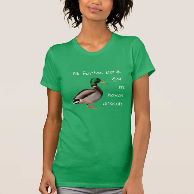T-shirt Espéranto : Os de fartas de MI, MI ĉar Havas (Devant)