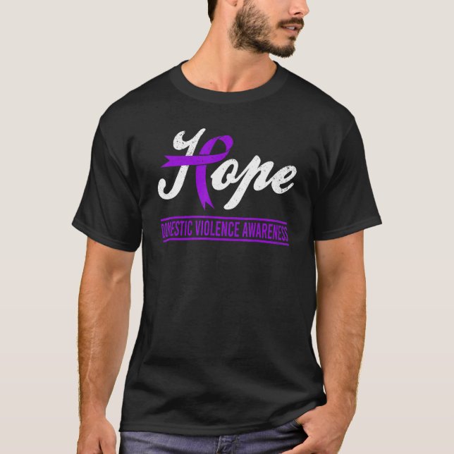 T-shirt Espère Mois de sensibilisation à la violence famil (Devant)