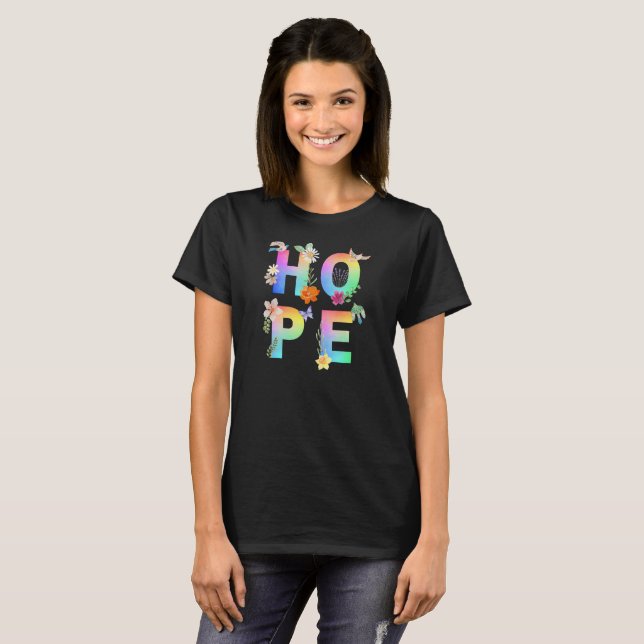 T-shirt Espérer Motivation artistique positive Inspiration (Devant entier)