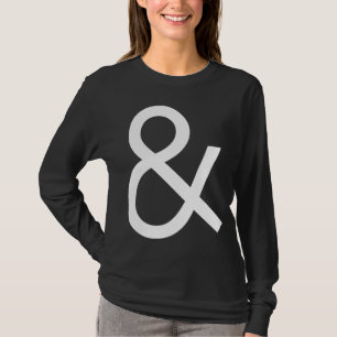 T-shirt Esperluète - blanc sur le noir