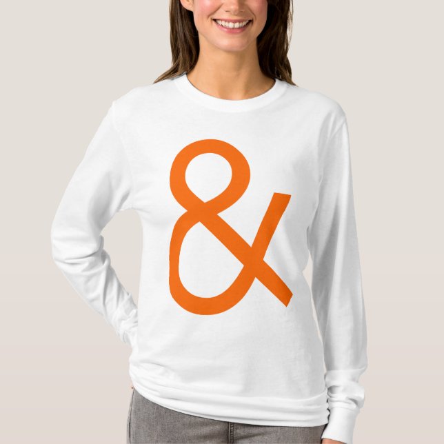 T-shirt Esperluète - orange sur la lumière (Devant)