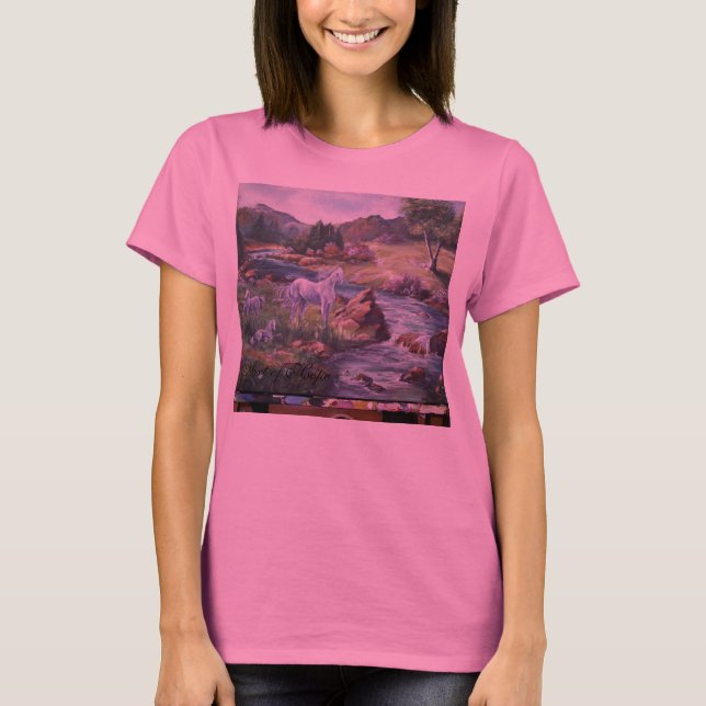 T-shirt espoir 09 260, art "de courant de cheval blanc " (Devant)