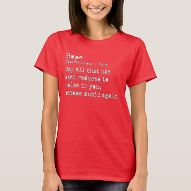 T-shirt Espoir : Cou sombre de base de l'équipage (Devant)