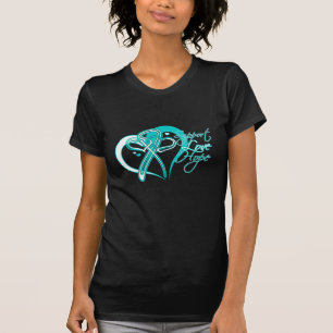 T-shirt Espoir d'amour de soutien - cancer du col de
