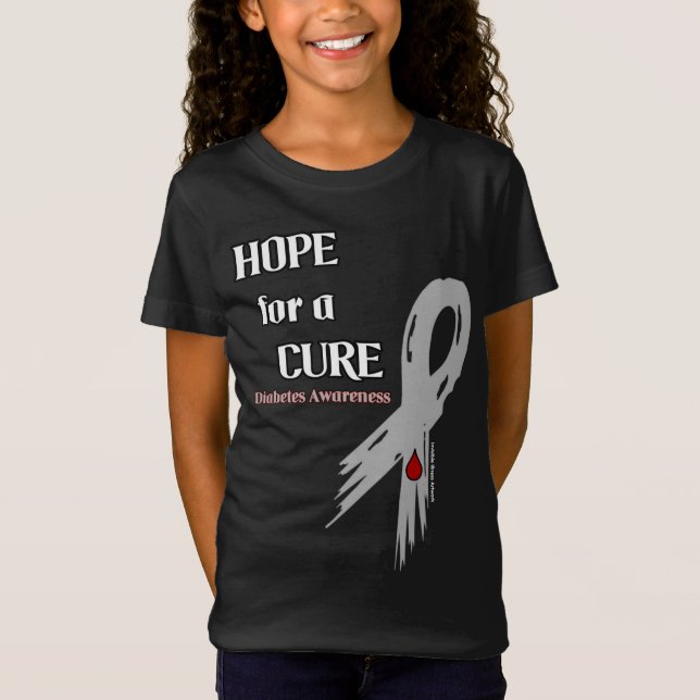 T-Shirt Espoir d'un Ruban Cure/Torn...T-shirt Diabetes (Devant)