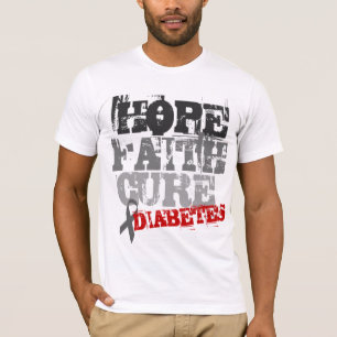 T-shirt Espoir. Foi. Traitement - conscience de diabète