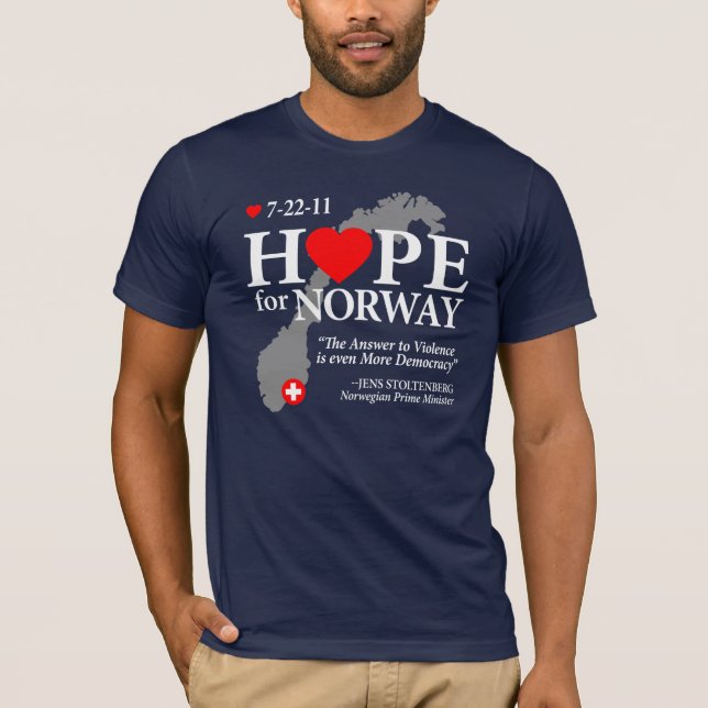 T-shirt Espoir pour la Norvège (Devant)