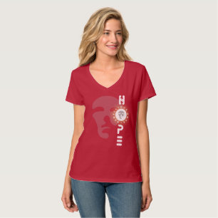 T-shirt Espoir rebelle Cou-V pour femmes
