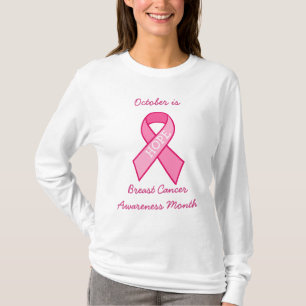 T-shirt Espoir, Sensibilisation au cancer du sein Ruban ro