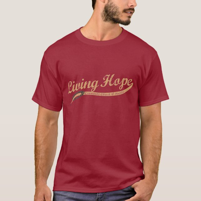 T-shirt Espoir vivant pour la chemise foncée (Devant)