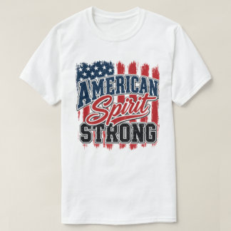 T-shirt Esprit Américain Fort 4 Juillet Patriotique