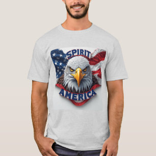 T-shirt Esprit Amérique Drapeau Américain Patriotique