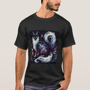 T-shirt Esprit de chat de rêve nuit élémentaire magie hipp