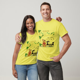 T-shirt Esprit de dragon Lotus jaune