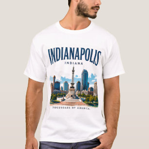 T-shirt Esprit de la skyline d'Indianapolis