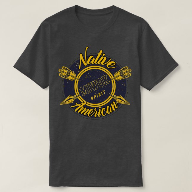 T-shirt Esprit de la tribu miwok des Amérindiens  (Design devant)