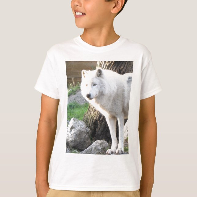 T-shirt Esprit de loup albinos blanc - Cadeaux theriens (Devant)