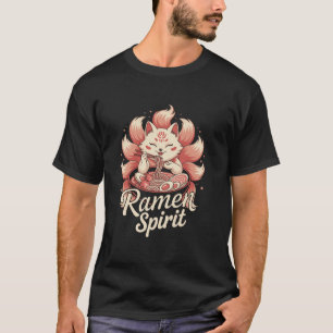 T-shirt Esprit de Ramen Kitsune Renard Mangeant des Nouill
