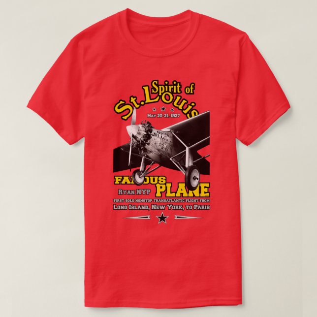 T-shirt Esprit du célèbre avion de Saint-Louis (Design devant)