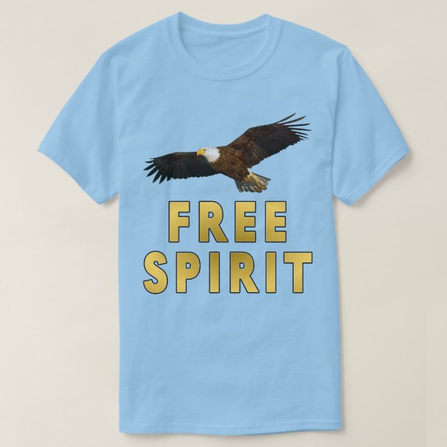 T-shirt Esprit Libre Avec Aigle Balde Volant (Design devant)