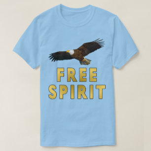 T-shirt Esprit Libre Avec Un Aigle À Tête Blanche Volant