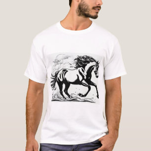 T-shirt Esprit sauvage - Cheval traditionnel Tatouage T-S