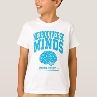 T-shirt Esprits Neurodivers Graphique de Cerveau