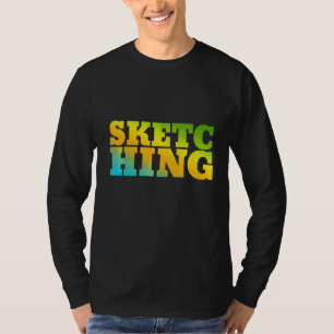 T-shirt Esquisse Conçue Avec Des Couleurs Naturelles