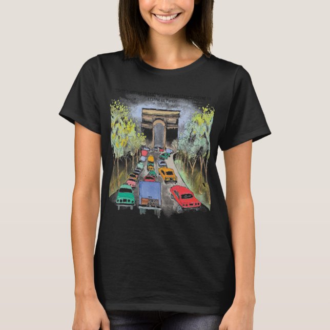 T-shirt Esquisse d'aquarelle Whimsical Arc de Triomphe (Devant)