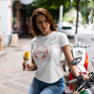 T-shirt Esquisse faciale pour fille Anime