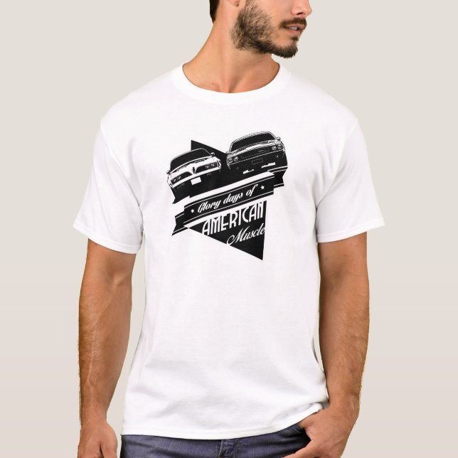 T-shirt Esquivez les voitures de muscle de challengeur et (Devant)