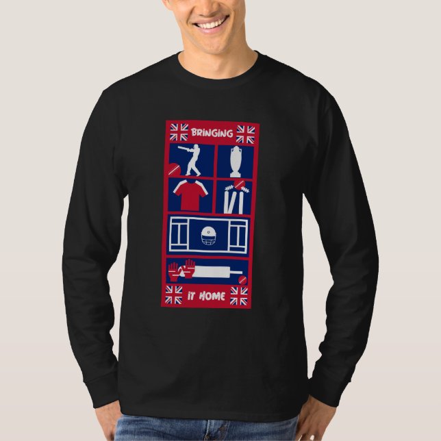 T-shirt Essai de cricket anglais (Devant)