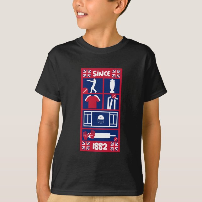 T-shirt Essai de cricket anglais (Devant)