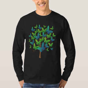 T-shirt Essaim de papillons Morpho bleu lépidoptères entom