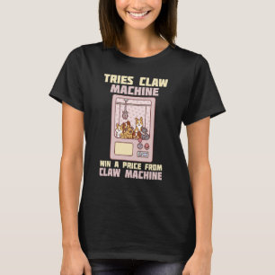 T-shirt Essais Machine de Claw jouet Retro Arcade Jeu