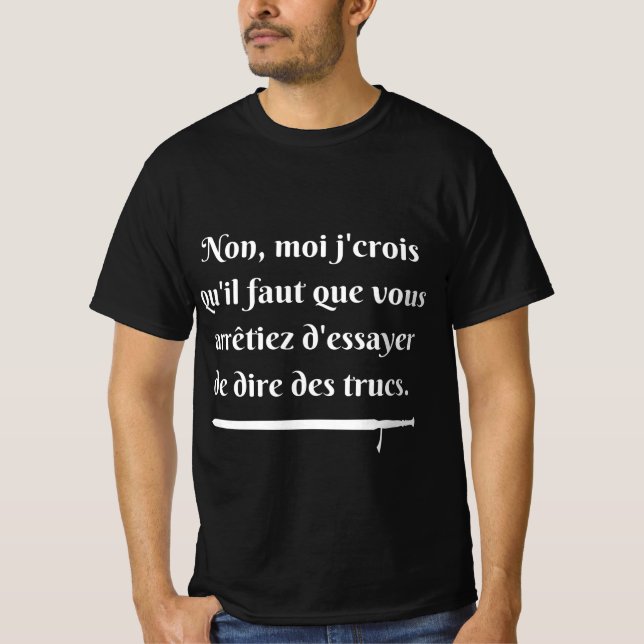 T-shirt essayer de dire des camions (blanc) (Devant)