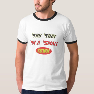 T-shirt essayez-le en chemise de petite ville