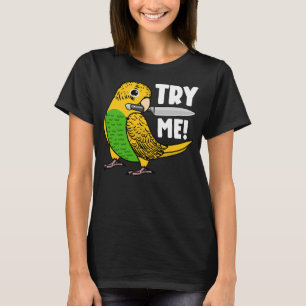 T-shirt Essayez-Moi Parroquet Avec Couteau I Yellow Budgie