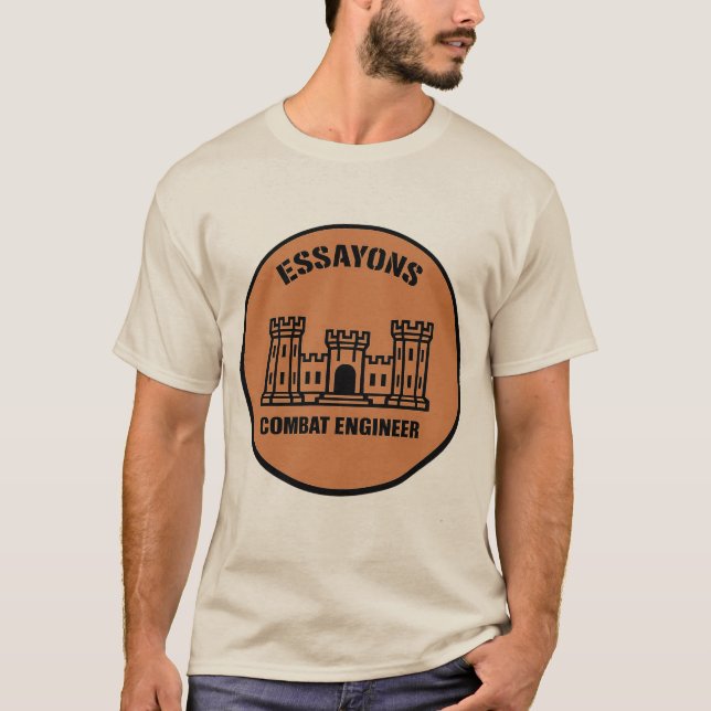 T-shirt Essayons Combat Engineer Badge Tee (Devant)