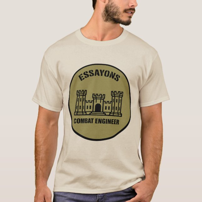 T-shirt Essayons Combat Engineer Badge Tee (Devant)