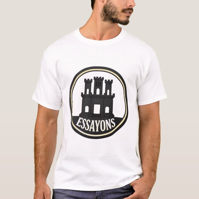 T-shirt Essayons Engineer Castle Retro T‑Shirt  (Devant)