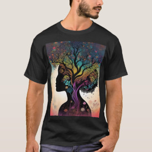 T-shirt **"Essence de la Terre : Dame abstraite Mère Natur