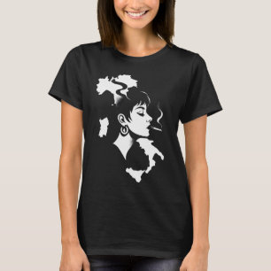 T-shirt Essence italienne : silhouette de femme minimalist
