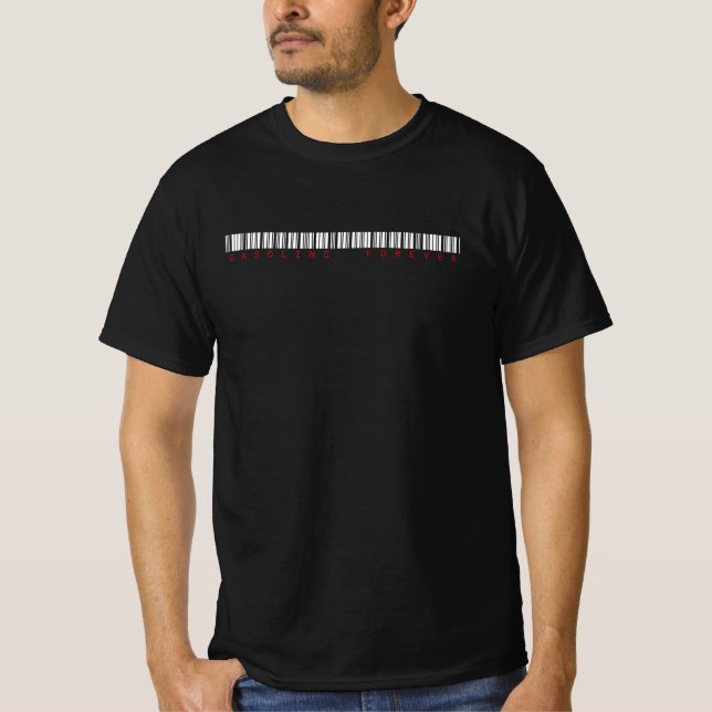 T-shirt Essence pour jamais code barre blanc-rouge (Devant)