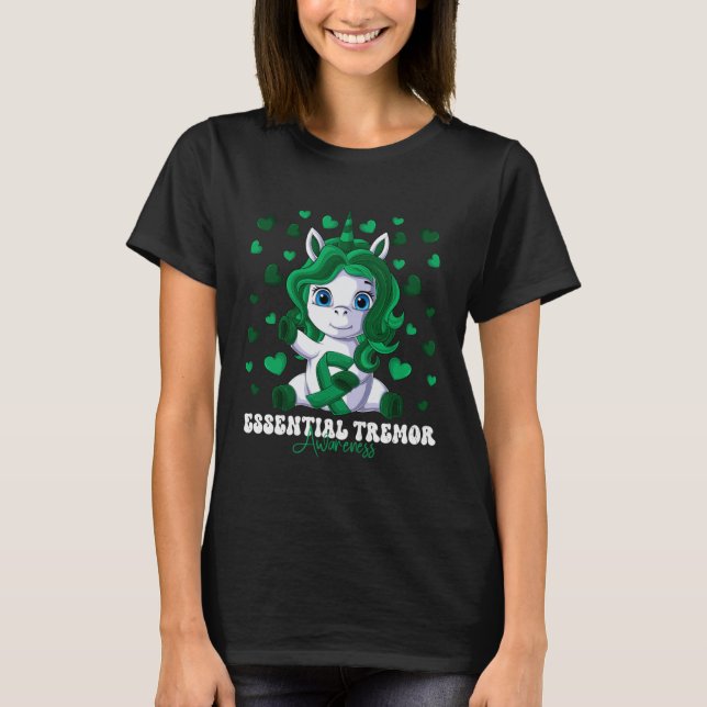 T-shirt Essential Tremor Awareness Month Green Ribbon Unic (Devant)