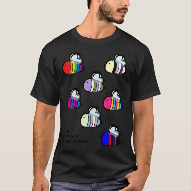 T-Shirt Essentiel de la Pride LGBT Bee Shot (Devant)