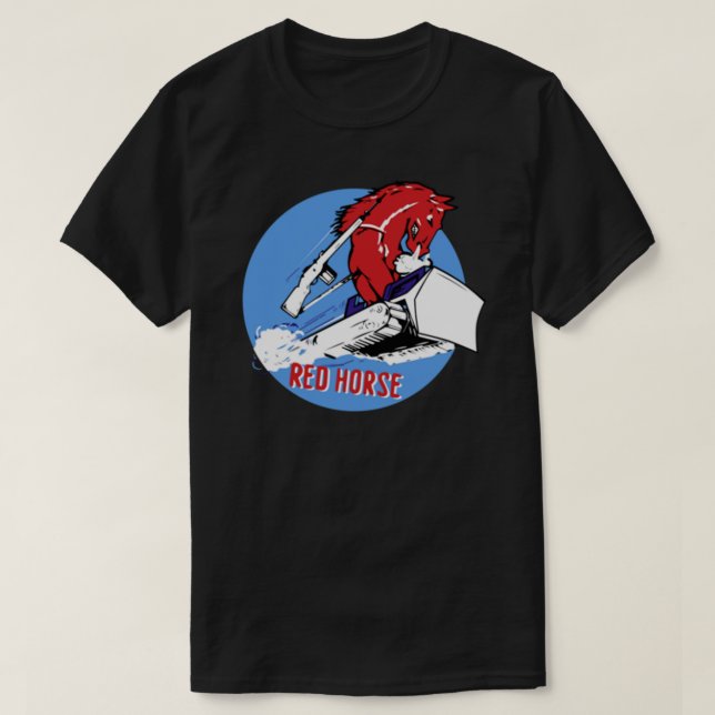 T-shirt essentiel du groupe de Cheval Rouge expédi (Design devant)