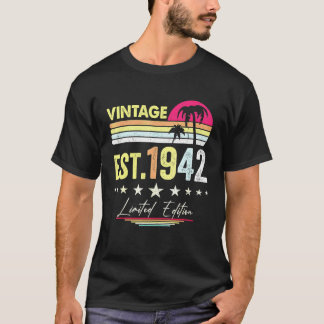 T-shirt Est 1942 Vintage 1942 Édition Limitée 80e Annivers